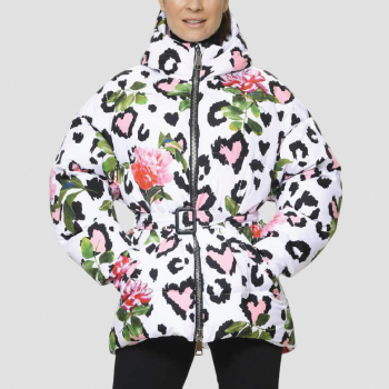 Пуховик Marco del Forte NICOLETTA-108 Scuro бел+роз