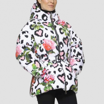 Пуховик Marco del Forte NICOLETTA-108 Scuro бел+роз