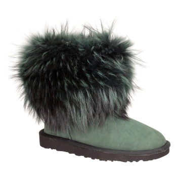 Угги UGG 6161 з.зел.+зел.енот