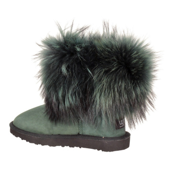 Угги UGG 6161 з.зел.+зел.енот