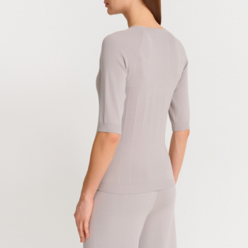 Джемпер MM by MaxMara NOSTOC-001 беж/сер