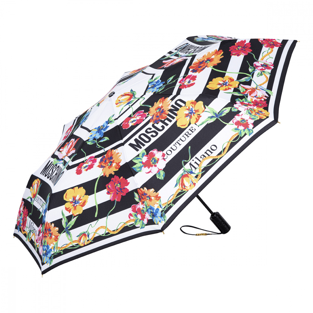 Парасолька автомат Moschino 8992OPENCLOSE A ч/б