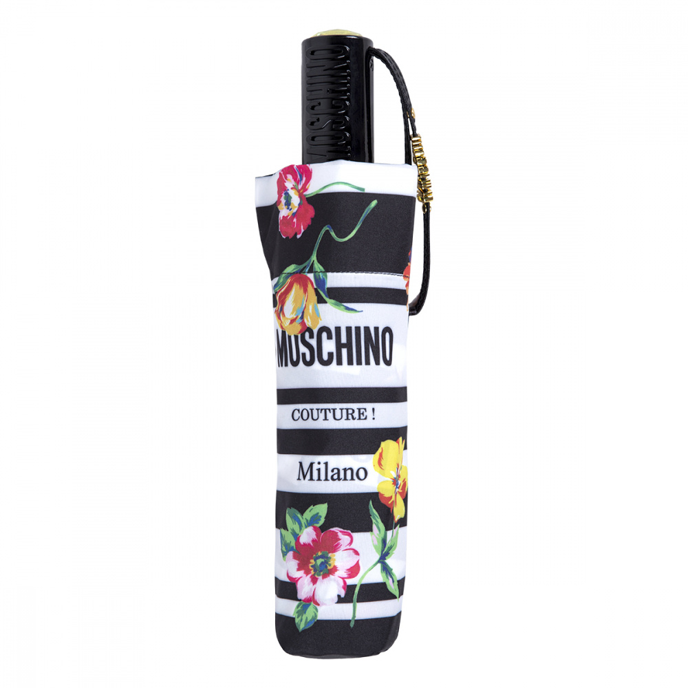 Парасолька автомат Moschino 8992OPENCLOSE A ч/б
