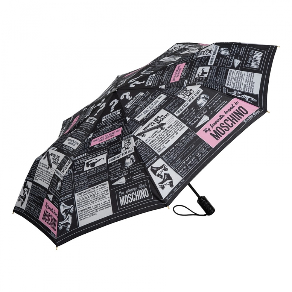 Парасолька автомат Moschino 8998OPENCLOSE A чор
