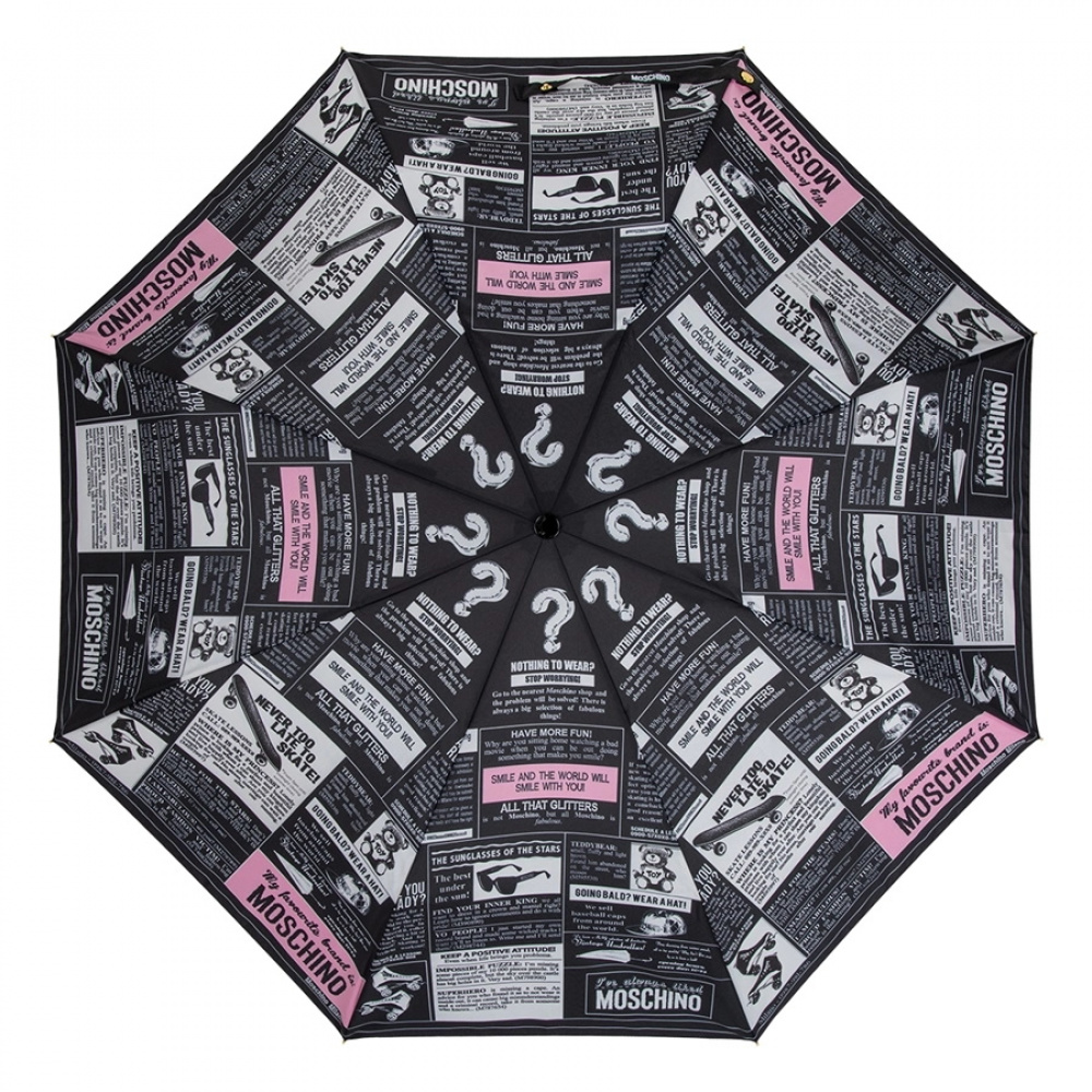 Парасолька автомат Moschino 8998OPENCLOSE A чор