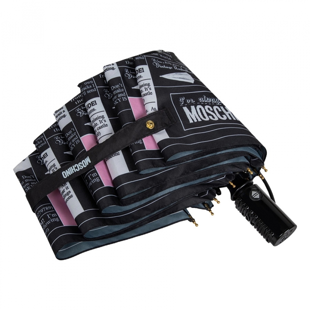 Парасолька автомат Moschino 8998OPENCLOSE A чор