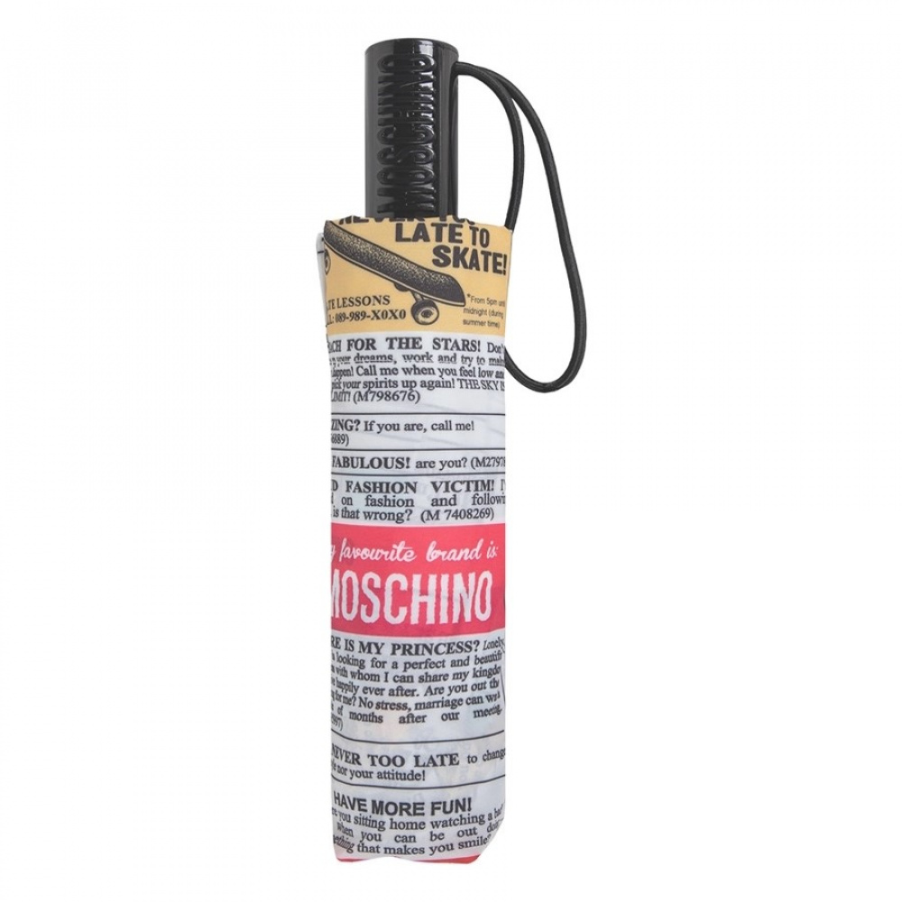 Парасолька автомат Moschino 8998OPENCLOSE В чер/бел