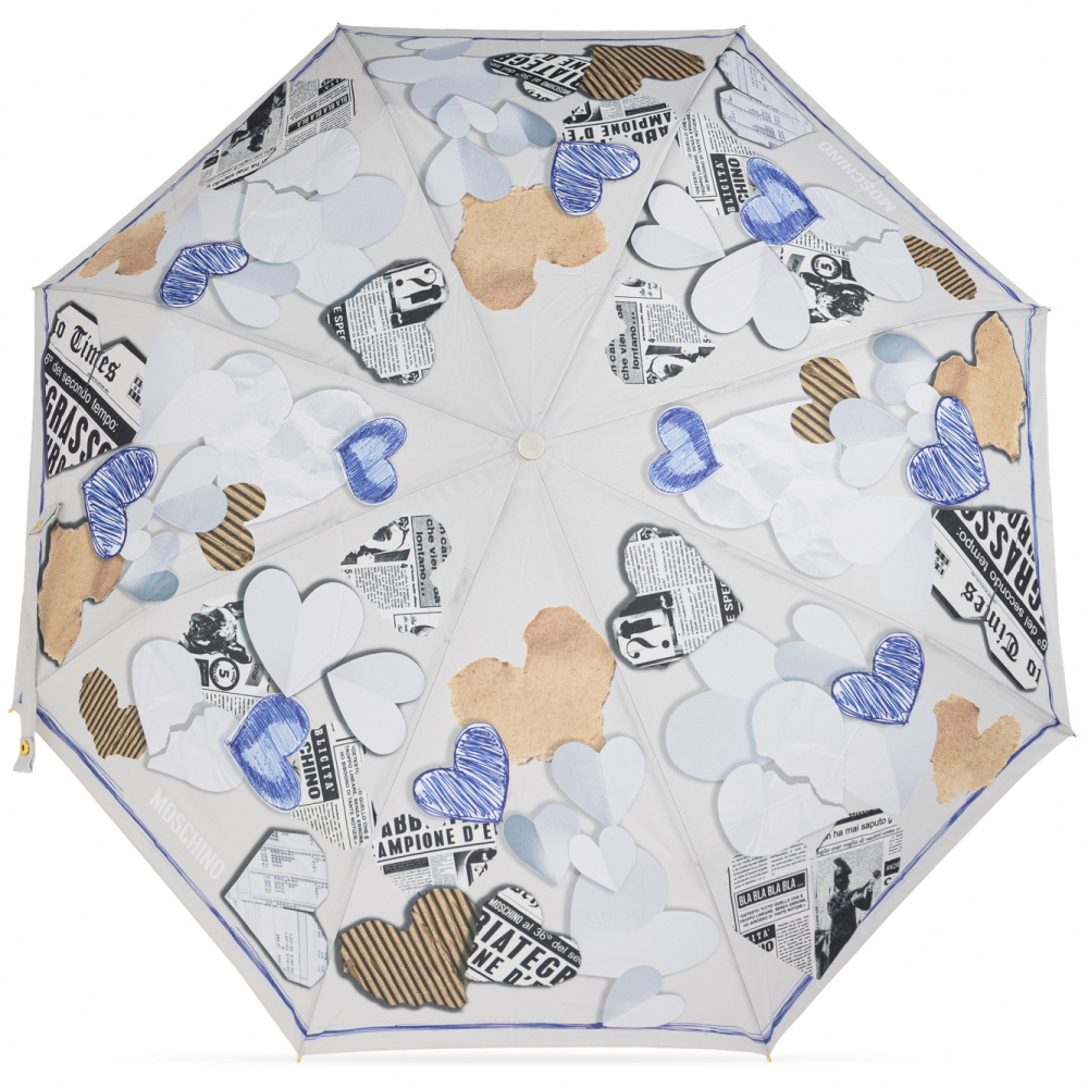 Парасолька автомат Moschino 8946OPENCLOSE D беж/сер