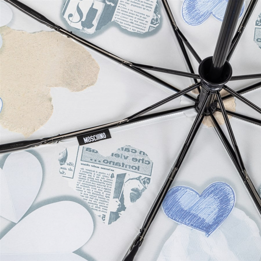 Парасолька автомат Moschino 8946OPENCLOSE D беж/сер