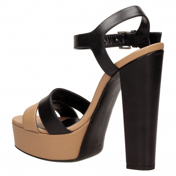 Босоножки John Galliano 7992 к.ч.+беж.