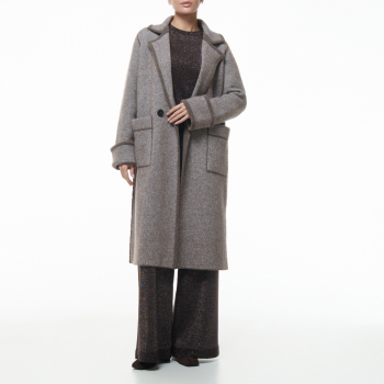 Пальто D.Exterior 61544-16 беж/бел