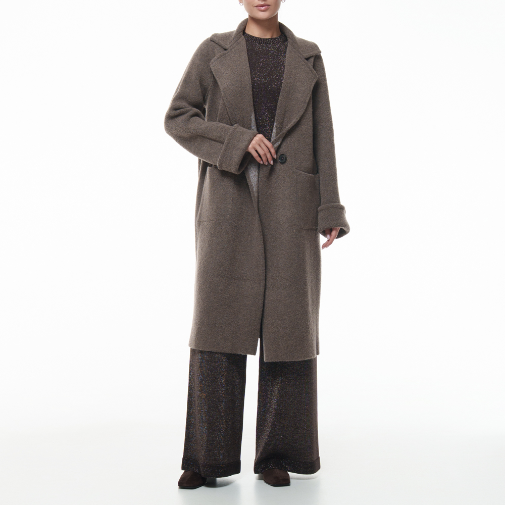 Пальто D.Exterior 61544-16 беж/бел