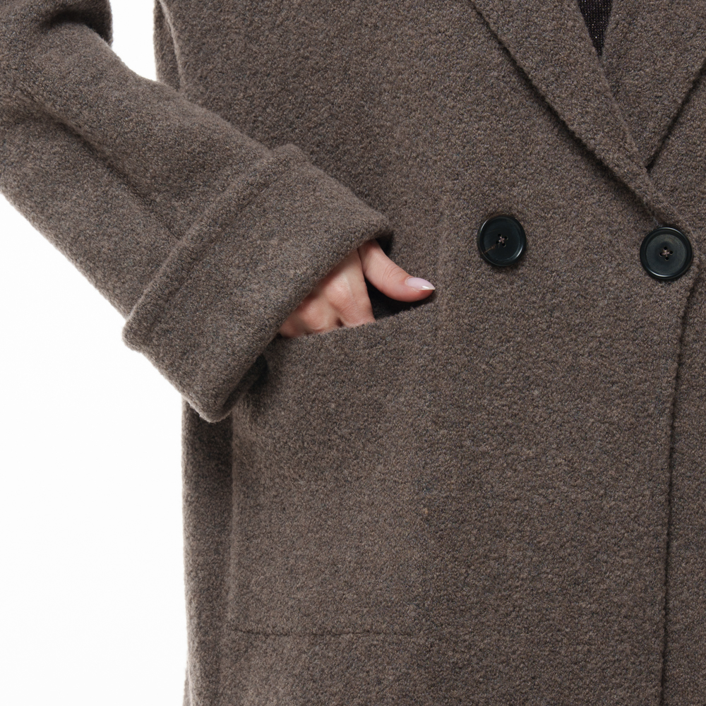 Пальто D.Exterior 61544-16 беж/бел