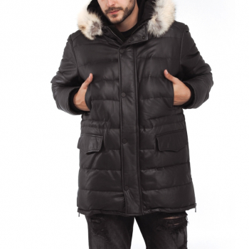 Пуховик AFG 15P136-060кож син