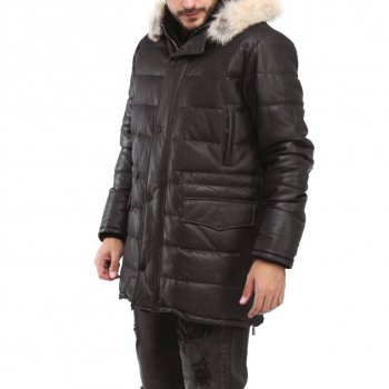 Пуховик AFG 15P136-060кож син