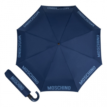 Зонт автомат Moschino 8064topless f син