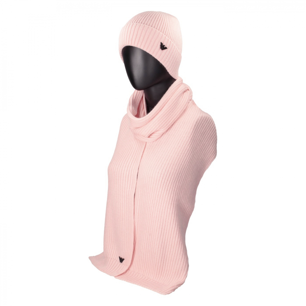 Комплект шапка и шарф Emporio Armani 5938роз комплект