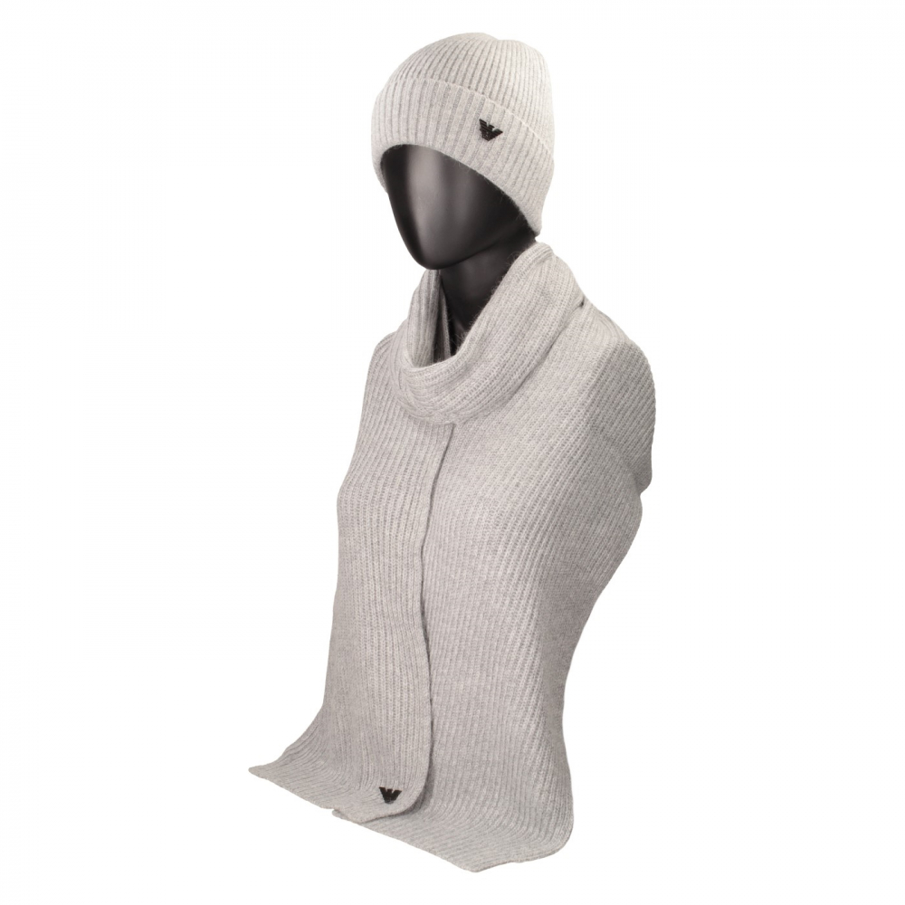 Комплект шапка и шарф Emporio Armani 5938сер комплект